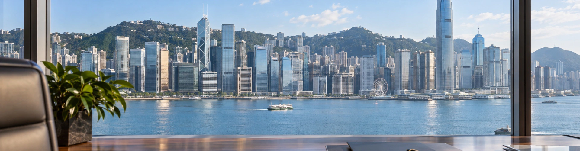 Hong Kong : illustration conceptuelle du paysage urbain et des documents de création de société